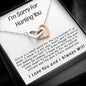 Apology Gift For Her - Interlocking Heart Necklace