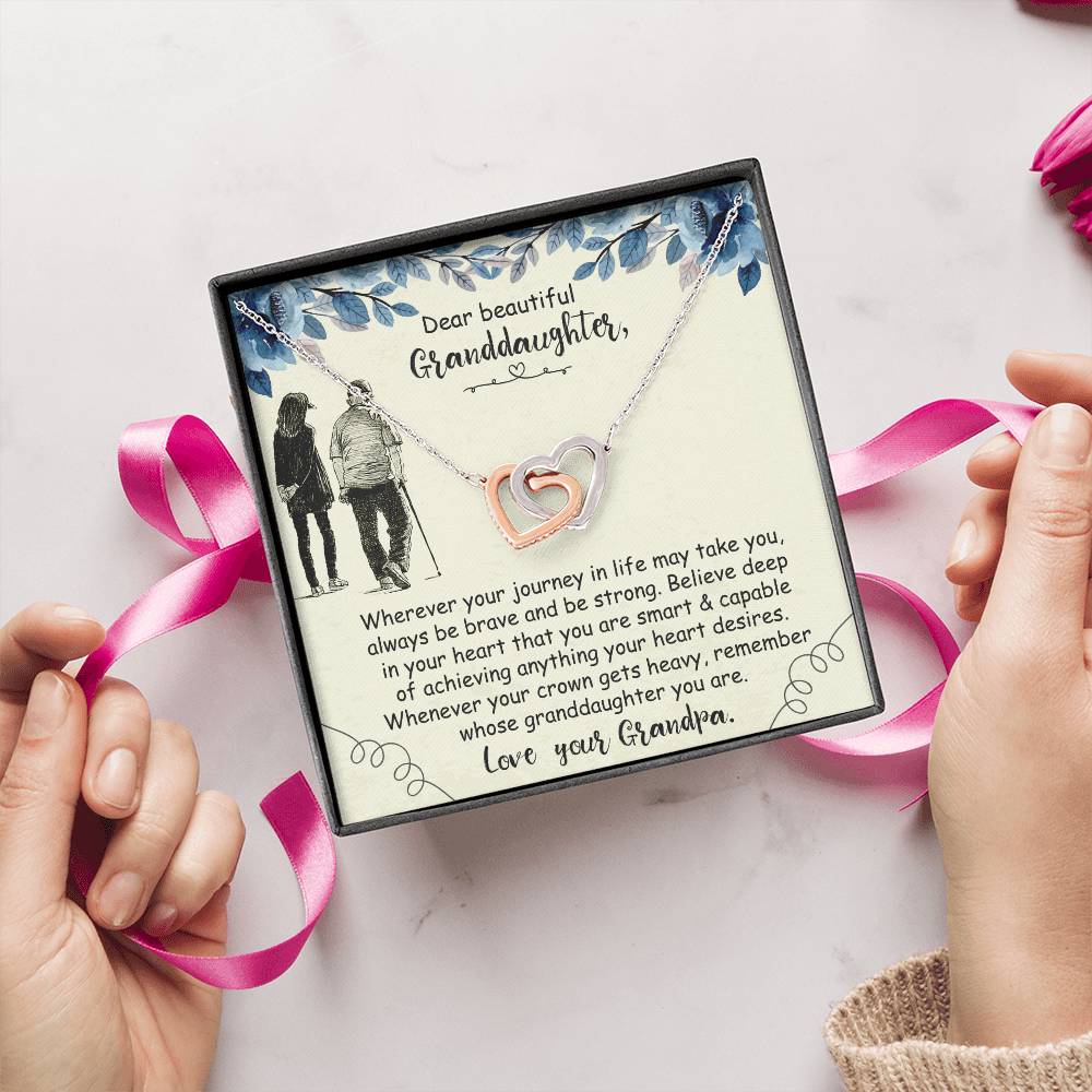 Granddaughter - Double Heart Necklace