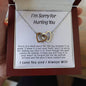 Apology Gift For Her - Interlocking Heart Necklace