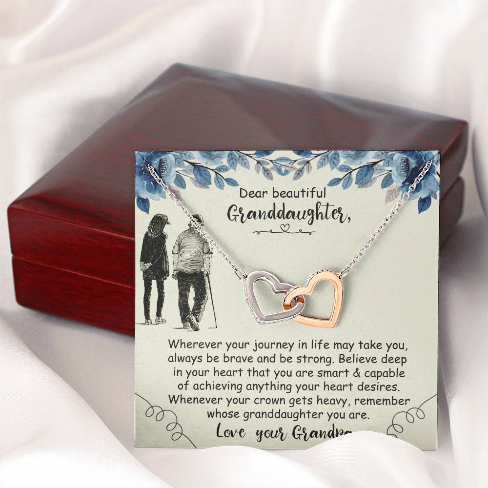 Granddaughter - Double Heart Necklace