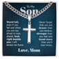 cross necklace for son, birthday gift for son, christmas gift for son