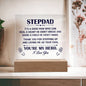 Acrylic Square Plaque - You're my Hero Stepdad