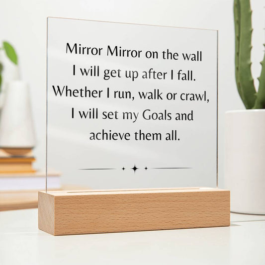 Self-Help Gift |  Motivational Acrylic Square Plaque