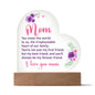 To My Dear Mom Decorative Clear Acrylic Desk Plaque Sign