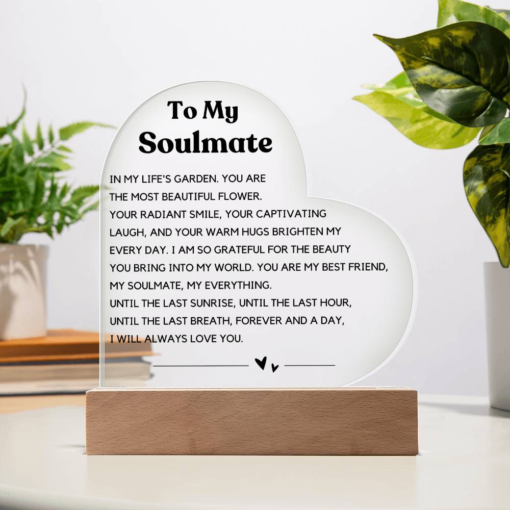 Best Selling Soulmate - Acrylic Heart Plaque