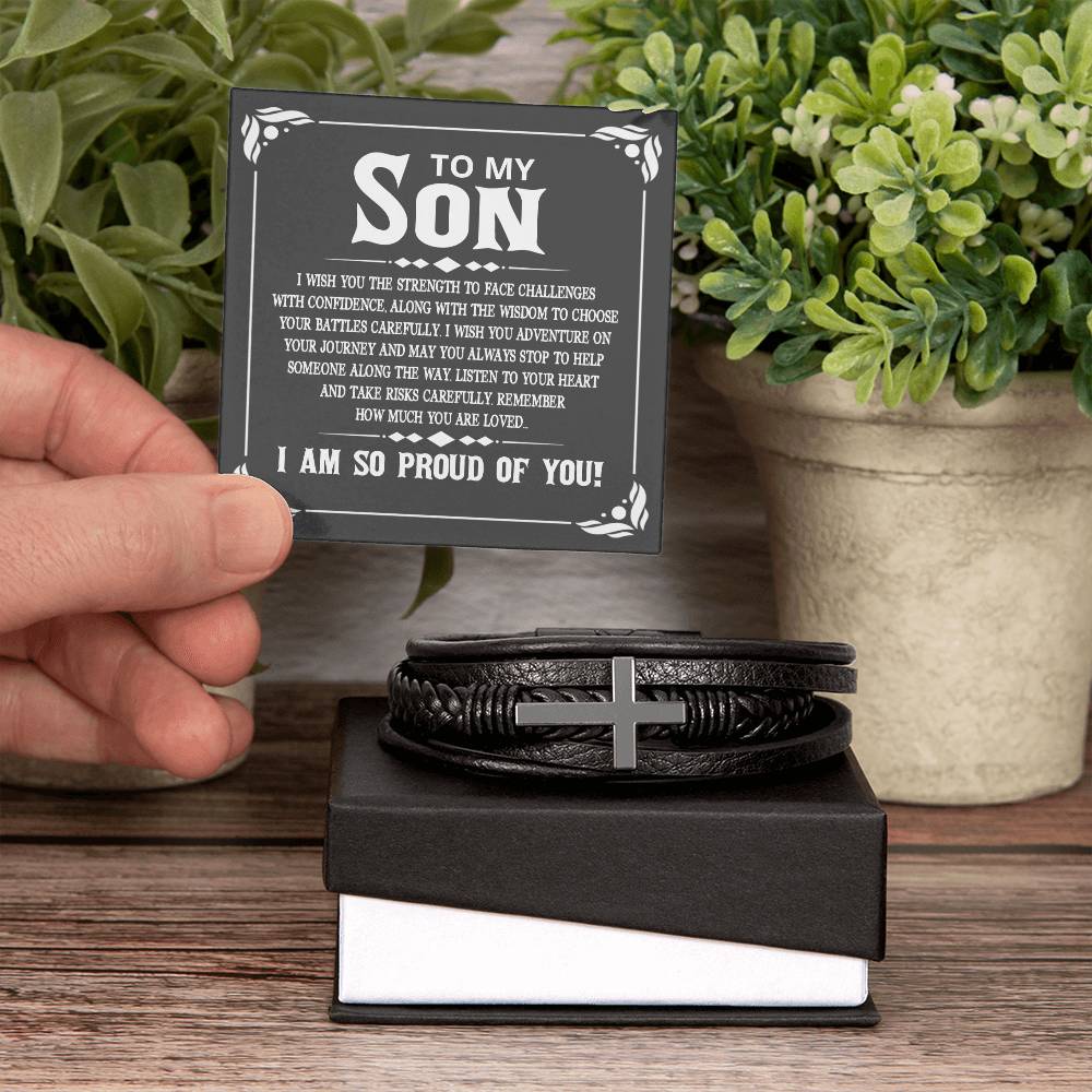 Men's Cross Bracelet - Son