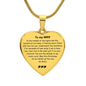 Engraved Heart Necklace - Twinkle of the Lights Xmas Wife