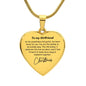 Engraved Heart Necklace For Girlfriend For Christmas