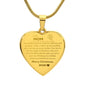 Engraved Heart Necklace - Reflection and Gratitude Mom