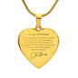 Engraved Heart Necklace - Girlfriend Christmas Snowflakes