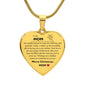Engraved Heart Necklace - Christmas Present Reflection For Mom