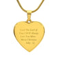 Engraved Heart Necklace - I Will Always Love You