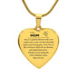 Engraved Heart Necklace - Garden Blossom Mom