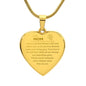 Engraved Heart Necklace - Garden Blooms Mom
