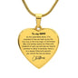 Engraved Heart Necklace - Snowflake Dance Xmas Wife