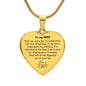 Engraved Heart Necklace - Everyday is a Celebration Xmas for Wife