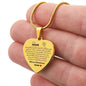 Engraved Heart Necklace - Christmas Present Reflection For Mom