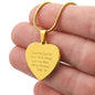 Engraved Heart Necklace - I Will Always Love You