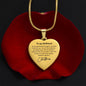 Engraved Heart Necklace For Girlfriend For Christmas