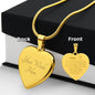 Engraved Heart Necklace - Garden Blooms Mom