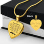 Engraved Heart Necklace - Christmas Gift For Girlfriend