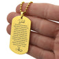 Engraved Dog Tag t- You are my Foundation Dad