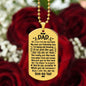 Engraved Dog Tag Necklace - To My Dad