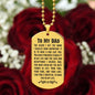 Engraved Dog Tag Necklace = For Dad