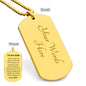Engraved Dog Tag Necklace - Pages of Life Son