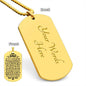 Engraved Dog Tag Necklace - To My Dad