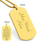 Engraved Dog Tag t- You are my Foundation Dad