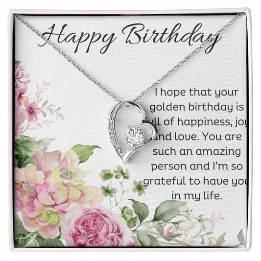 Forever Love Necklace - Golden Birthday