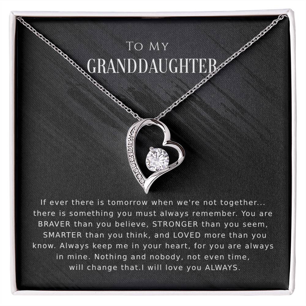 Forever Love Necklace - Braver, Stronger, Smarter Granddaughter