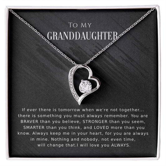 Forever Love Necklace - Braver, Stronger, Smarter Granddaughter