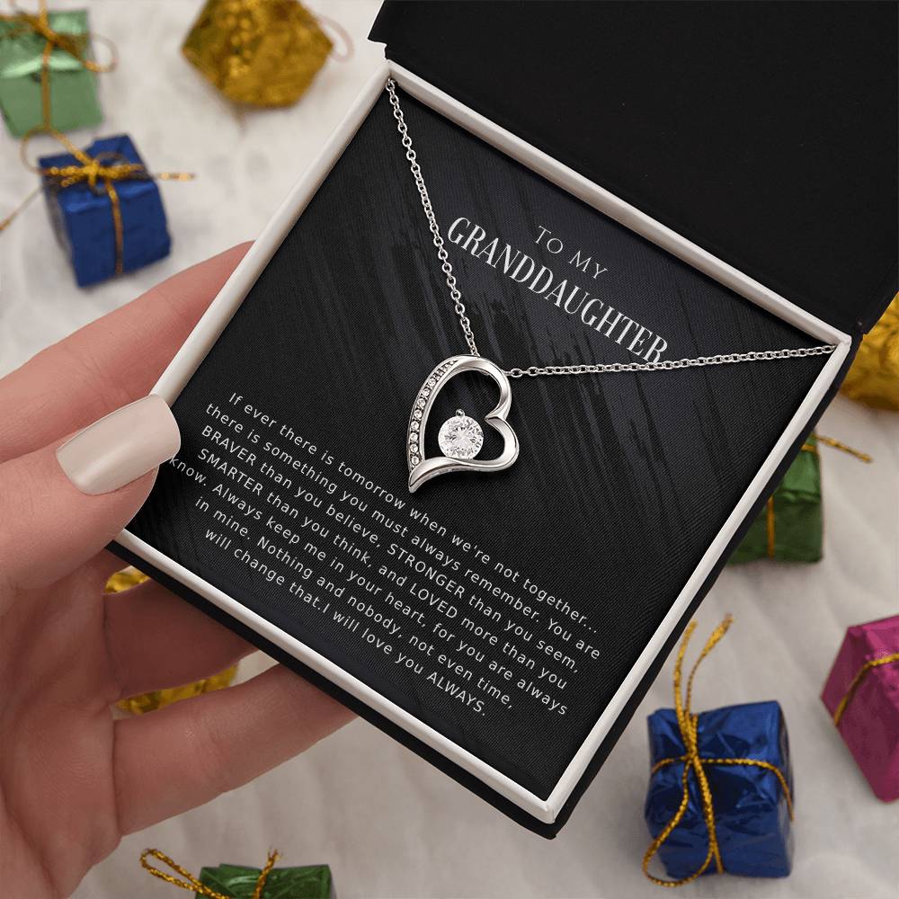 Forever Love Necklace - Braver, Stronger, Smarter Granddaughter