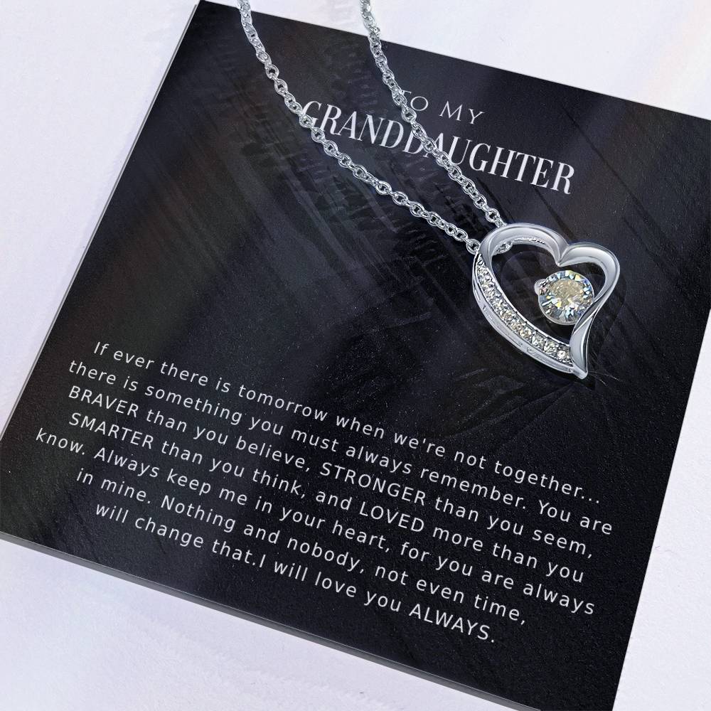 Forever Love Necklace - Braver, Stronger, Smarter Granddaughter