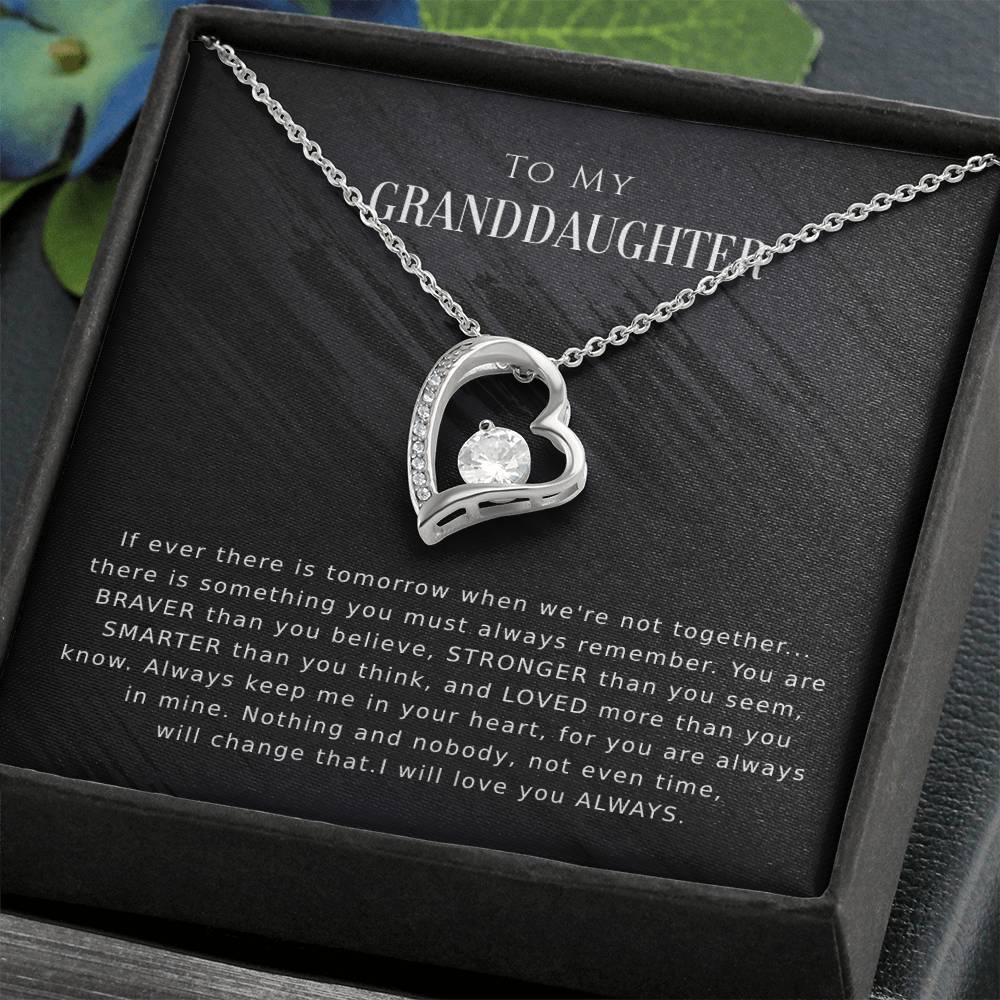 Forever Love Necklace - Braver, Stronger, Smarter Granddaughter