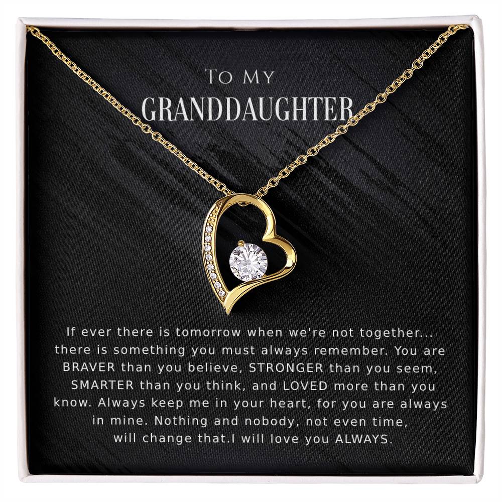 Forever Love Necklace - Braver, Stronger, Smarter Granddaughter