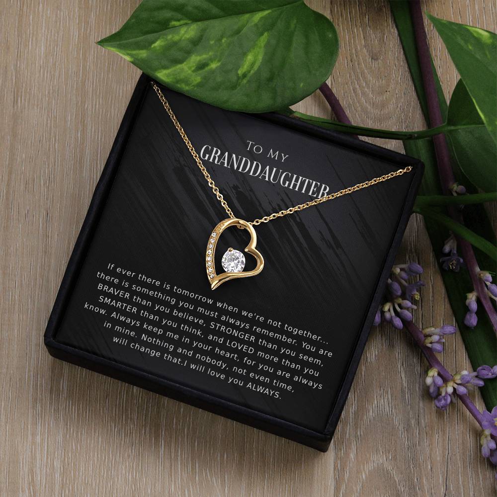 Forever Love Necklace - Braver, Stronger, Smarter Granddaughter