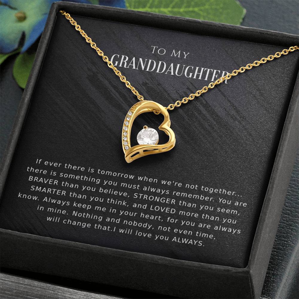 Forever Love Necklace - Braver, Stronger, Smarter Granddaughter