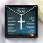 Stainless Steel Cross - Ask the Lords Help Wife