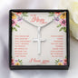 Stainless Cross Necklace - You Gave Me Confidence Mom