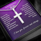 Stainless Cross Necklace - You are the Blessing Wife