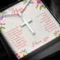 Stainless Cross Necklace - You Gave Me Confidence Mom