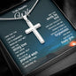 Stainless Steel Cross - Ask the Lords Help Wife
