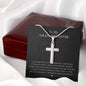Stainless Cross Necklace - Squeezed Pendant Granddaughter