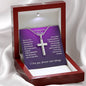 Stainless Cross Necklace - You are the Blessing Wife