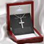 Stainless Cross Necklace - Squeezed Pendant Granddaughter