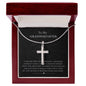 Stainless Cross Necklace - Squeezed Pendant Granddaughter