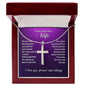 Stainless Cross Necklace - You are the Blessing Wife